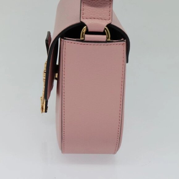VERSACE Shoulder Bag Leather Pink Gold Auth 114697V - Picture 5 of 16